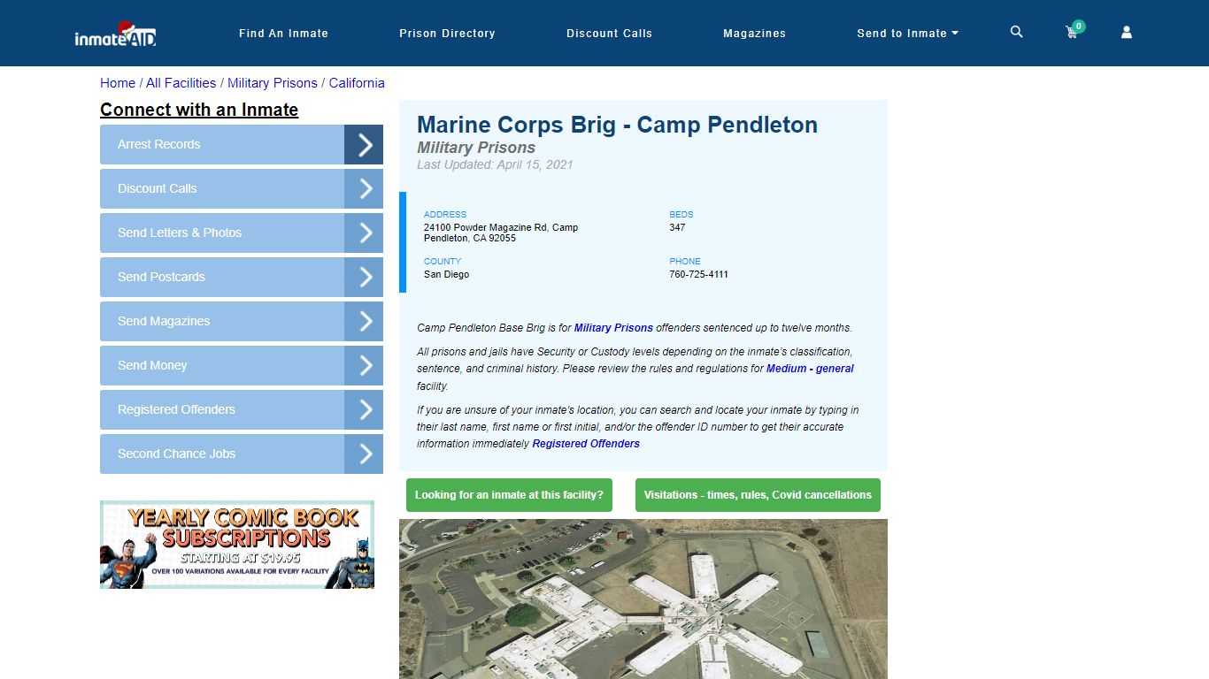 Marine Corps Brig - Camp Pendleton & Inmate Search - Camp Pendleton, CA